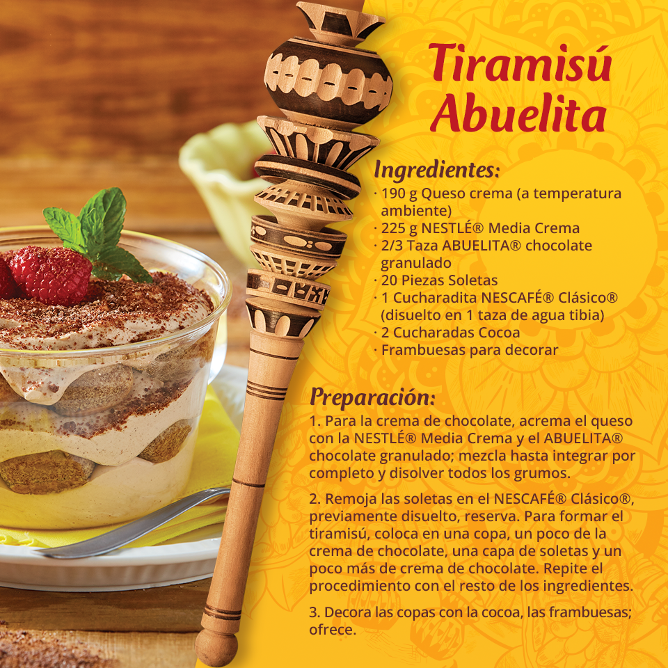 receta tiramisu chocolate abuelita