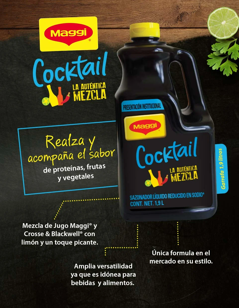 Realza y acompaña el sabor con Maggi Cocktail