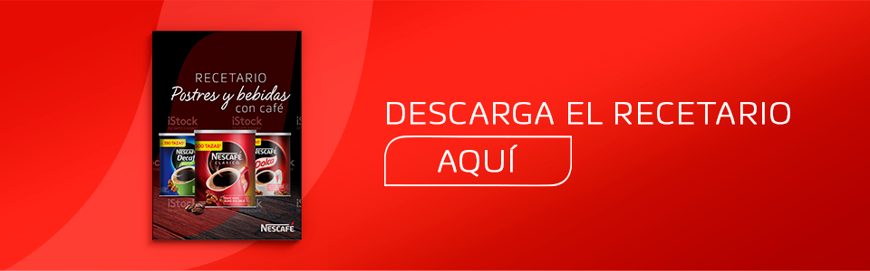 Mini banner que invita a descargar el recetario de los cafés NESCAFÉ®