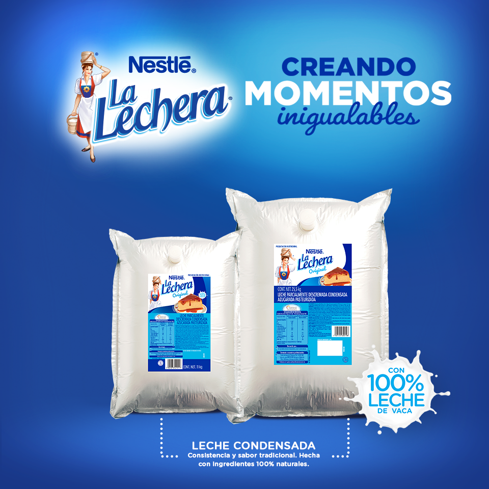 Banner con las dos presentaciones de Leche condensada LA LECHERA®