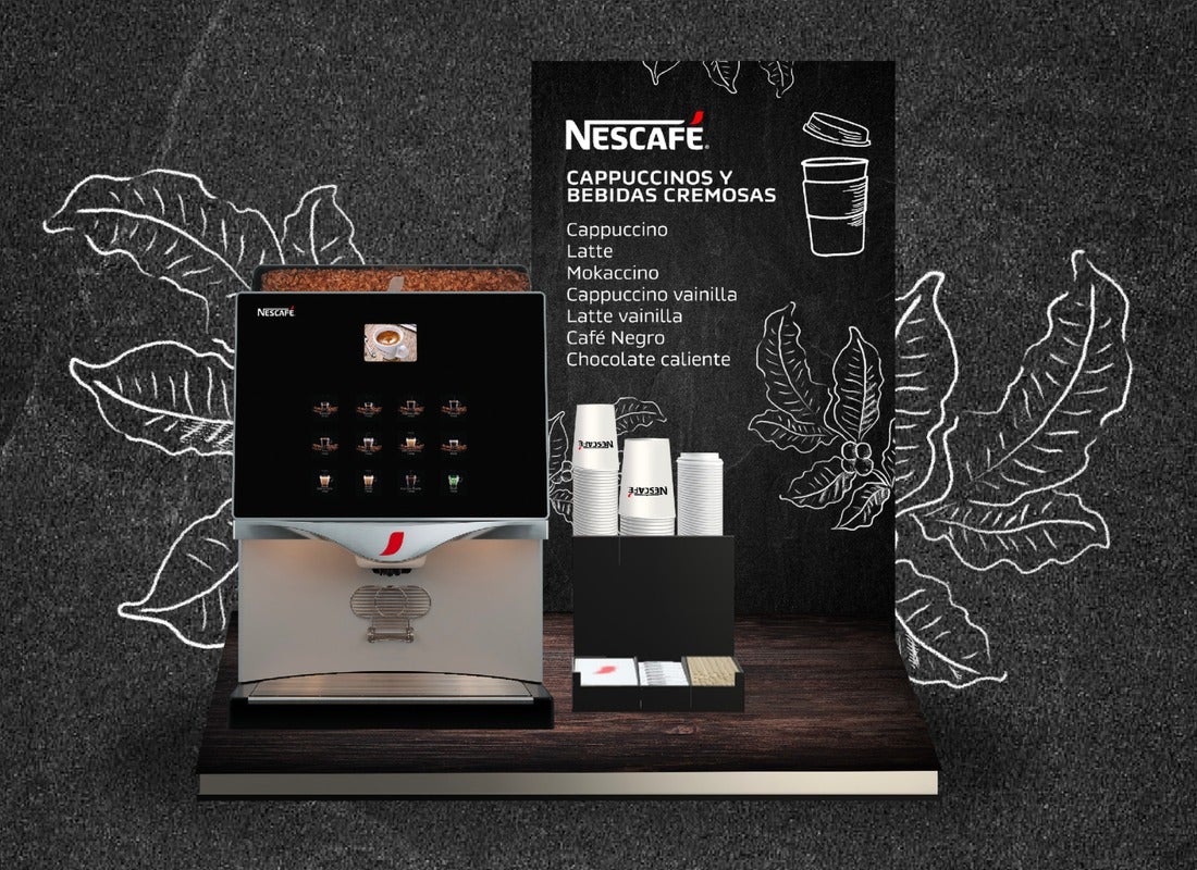Máquina NESCAFÉ® para negocio ideal para ofrecer bebidas variadas y de calidad en un servicio de catering completo