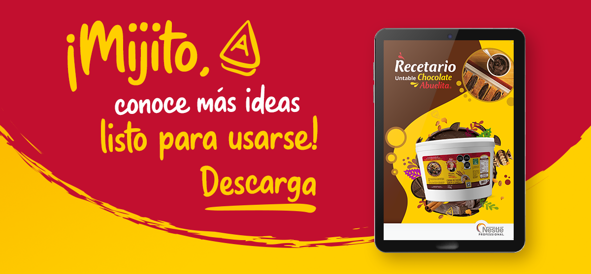 Banner que invita a descargar el recetario del Chocolate ABUELITA®untable