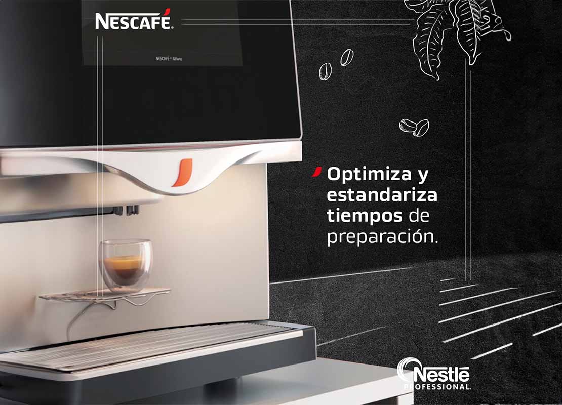 Máquina automática NESCAFÉ® elabora café y optimiza y estandariza tiempos de preparación
