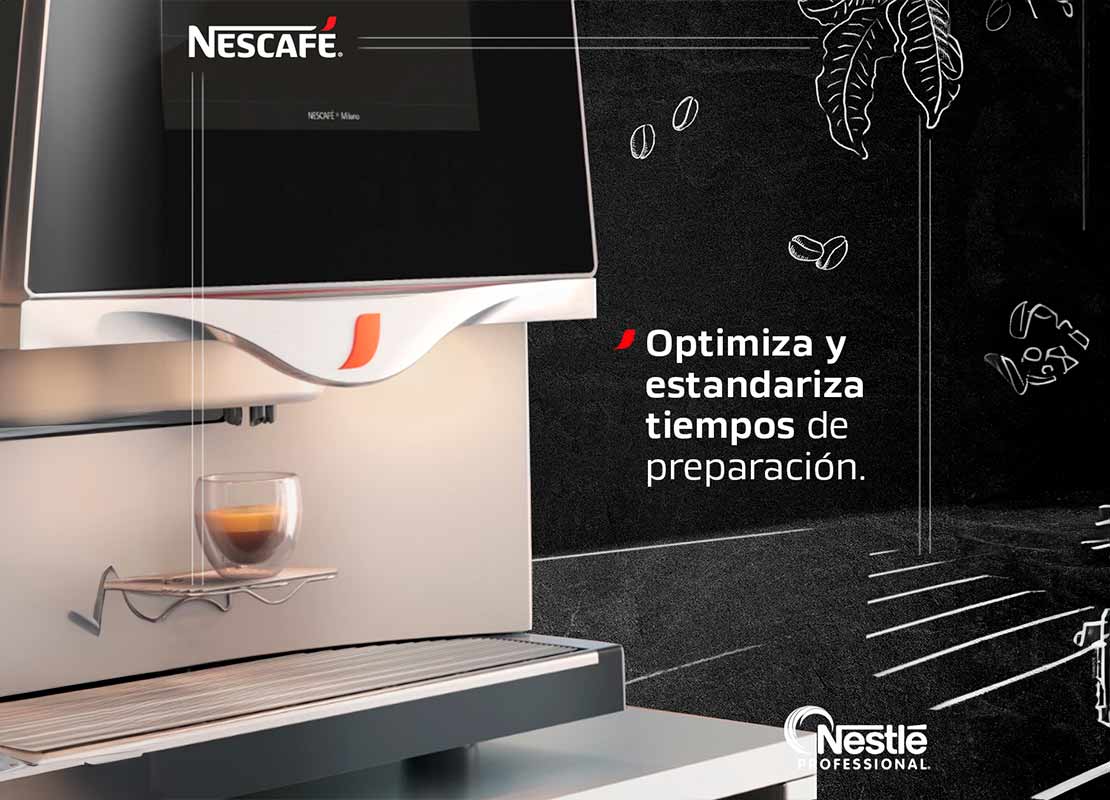 Vaso de espresso en una bandeja de una máquina NESCAFÉ®