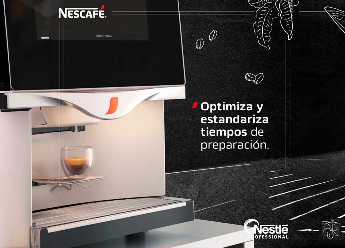 Máquina NESCAFÉ con una taza de espresso en su bandeja de bebidas