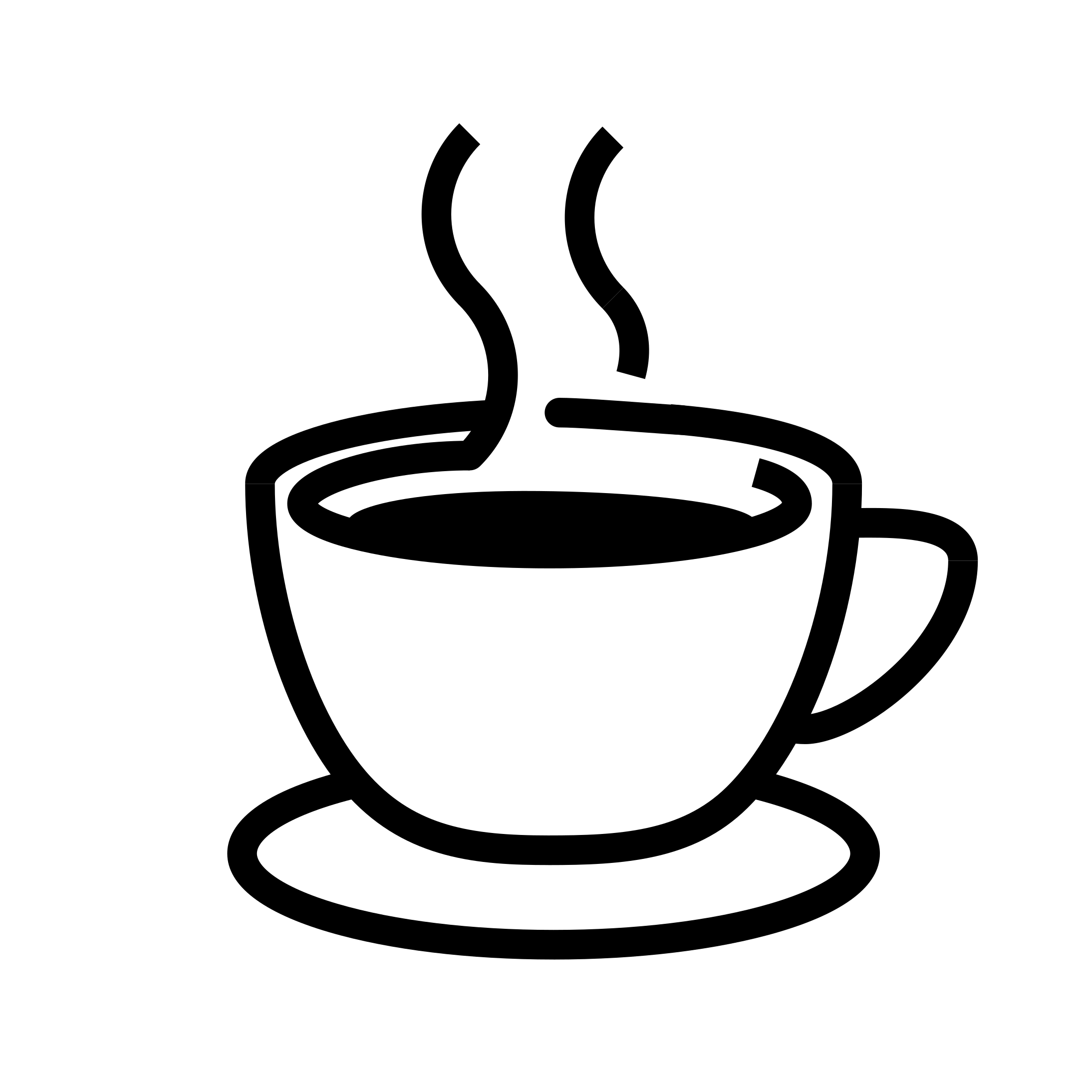 Ícono de cafetería: una taza de café humeante