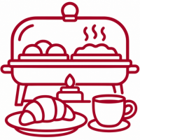 Ícono de buffet y desayunos