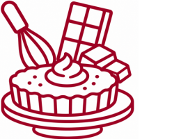Ícono de elaboración de pasteles y tartas