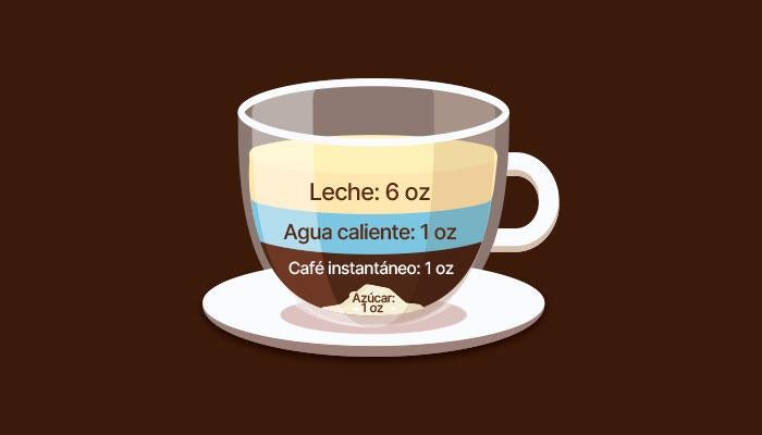 Café dalgona con espuma batida sobre leche