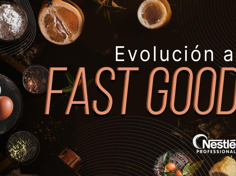 Banner guía descargable con el texto Evolución al fast good