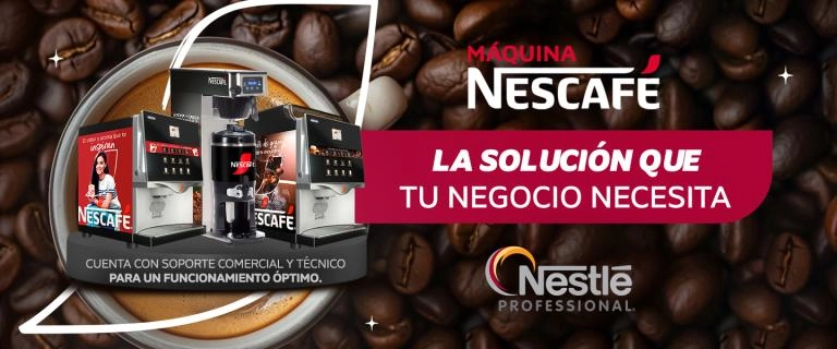 Tres referencias de máquinas de café para negocio NESCAFÉ® en México.