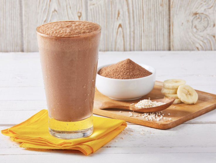 Licuado de Chocolate Abuelita granulado y plátano