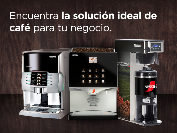 Tres referencias de Máquinas de café profesionales NESCAFÉ® para negocios