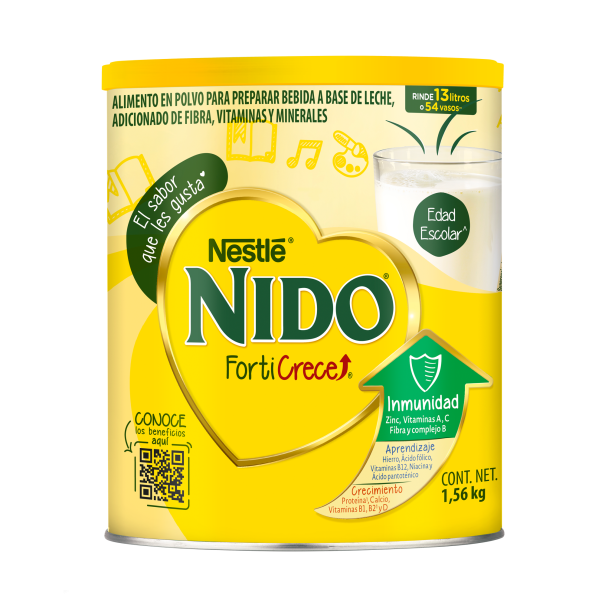 Lata de leche en polvo NESTLÉ® NIDO® Forticrece de 1.56kg para negocios