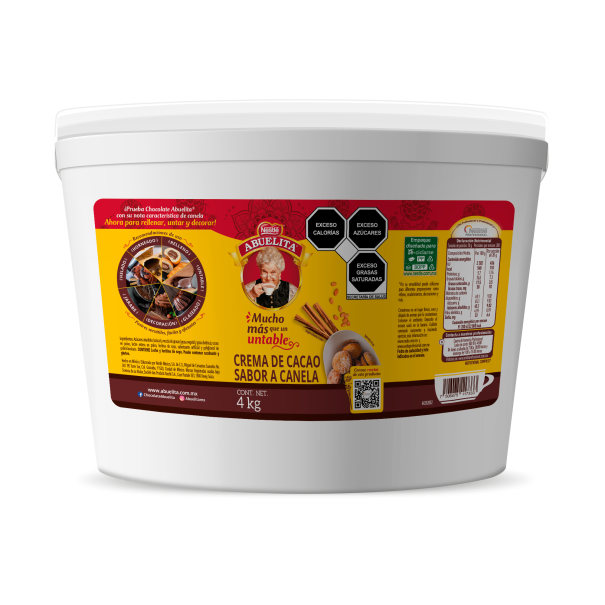 Bote de Crema de Cacao Untable Sabor a Canela Carlos V® por 4Kg