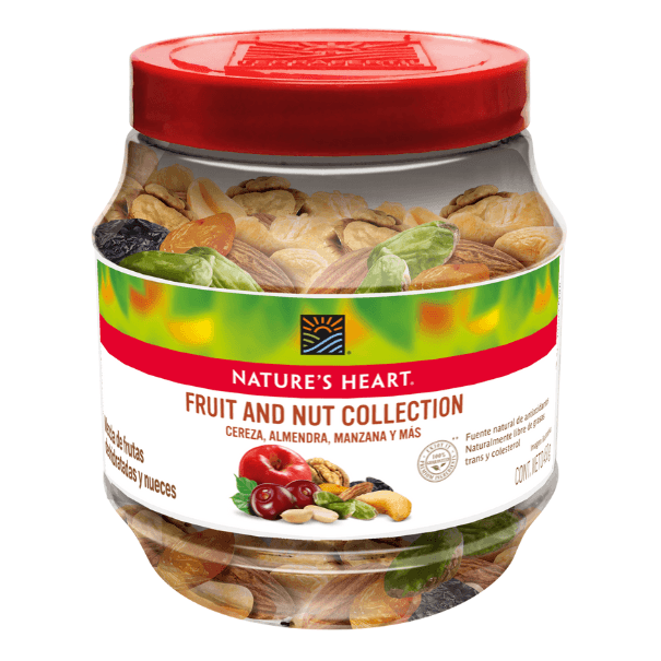 Mezcla de frutas deshidratadas y nueces Fruit & Nut Collection de Nature's Heart en bote de 450 g
