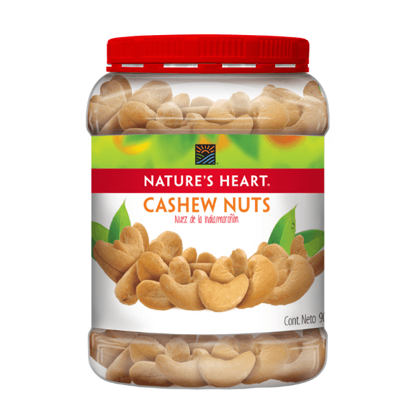 : Bote de tapa roja con Nuez de la India/Marañón Nature's Heart de 900 g
