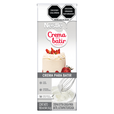 Caja de crema para batir Nestlé de 950 ml