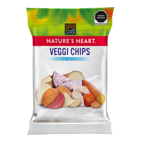 Bolsa de Veggi Chips Nature's Heart® de 142g