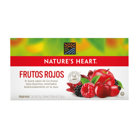 Infusión Herbal de Frutos Rojos Nature's Heart en presentación de 35 g
