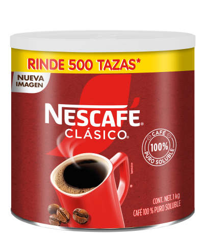 Lata de café soluble NESCAFÉ® Clásico® de 1 kg para negocios