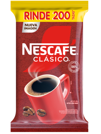 Bolsa de café soluble NESCAFÉ® Clásico® en presentación de 400g para negocios