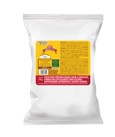 Bolsa de chocolate en polvo ABUELITA® de 750 g para máquinas vending profesionales