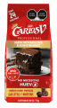 Bolsa roja de harina para brownies Carlos V de un kilo con imagen de brownies con cobertura.
