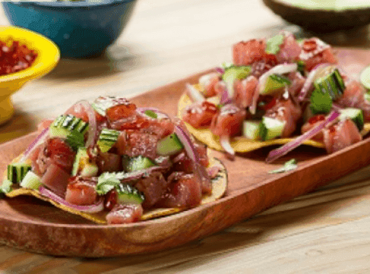 Ceviche de atún con piña