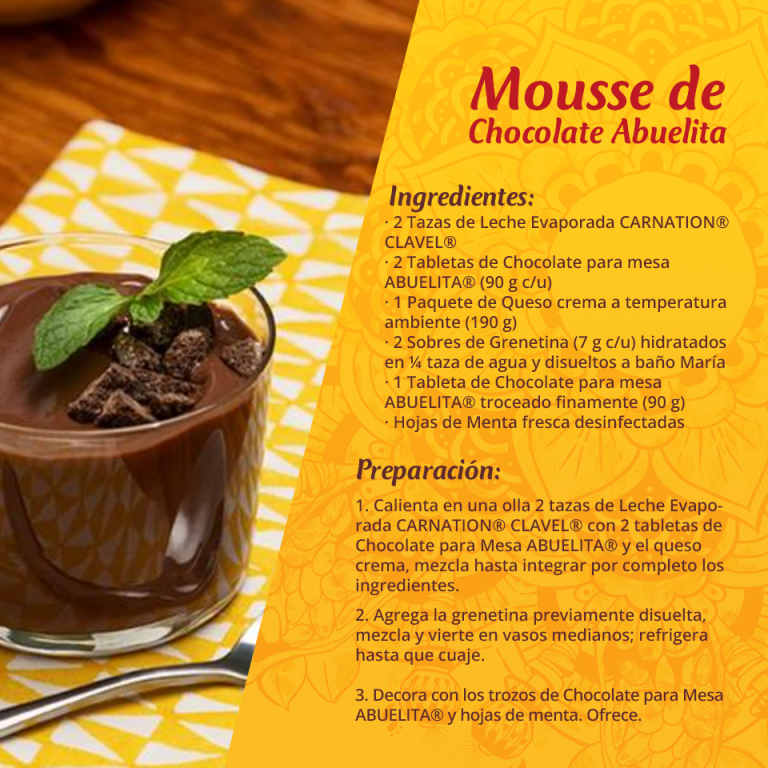 receta mousse chocolate abuelita