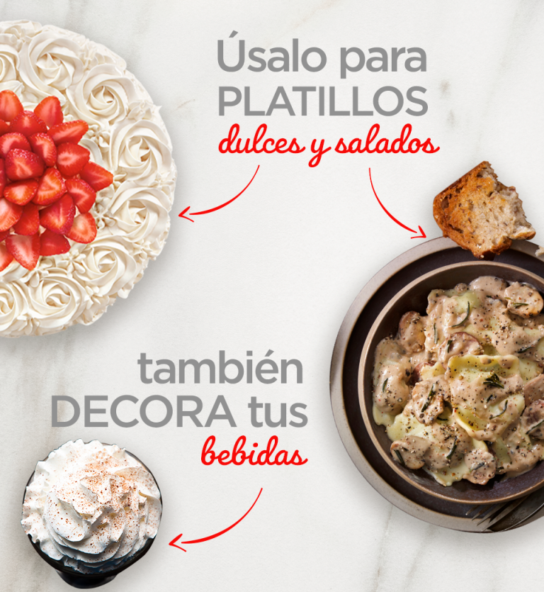 Platillos dulces y salados destacan la versatilidad de la Crema para batir NESTLÉ®