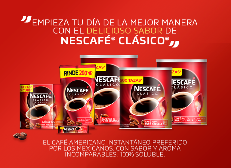 Variedad de formatos del NESCAFÉ® Clásico instantáneo