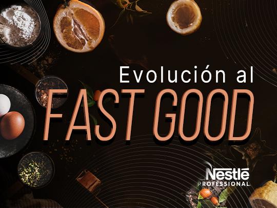 Banner guía descargable con el texto Evolución al fast good